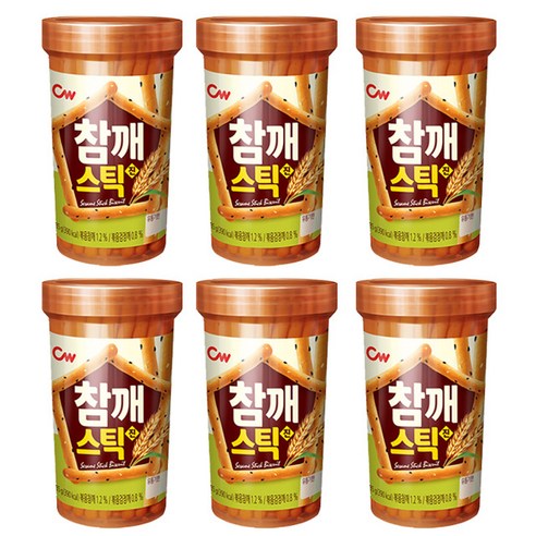 청우식품 참깨스틱 진, 85g, 6개