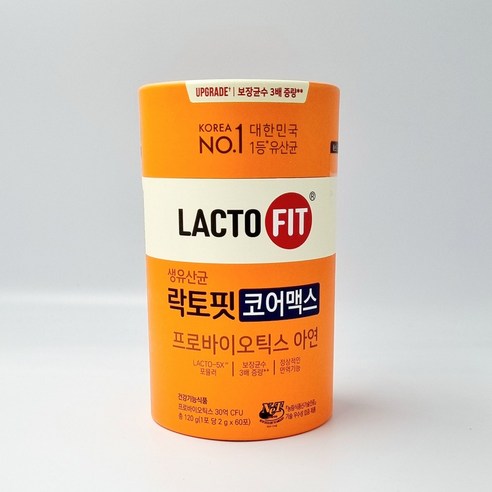 나에게 꼭 맞는 프로바이오틱스 락토핏 LACTOFIT 종근당건강 락토핏 생 유산균 코어맥스, 1박스, 60회분