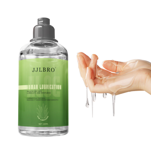 JJLBRO 알로에 윤활액 수용성 마사지젤 러브젤, 천연 허브 추출물, 2개, 150ml