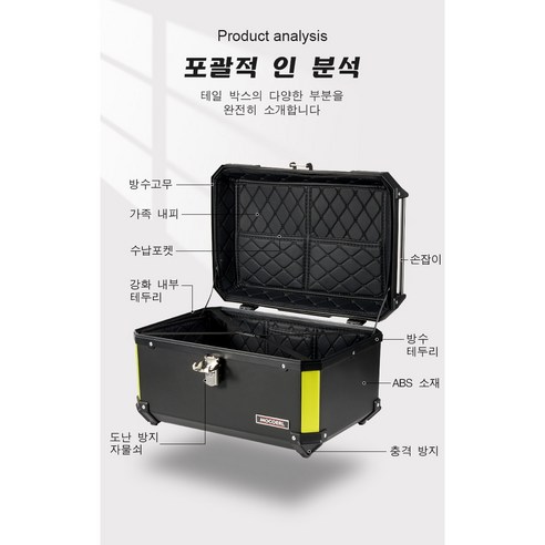 짐 때문에 고생 끝! MOCOERL 자석 탈착 탑박스로 오토바이 라이프를 더욱 편리하게!