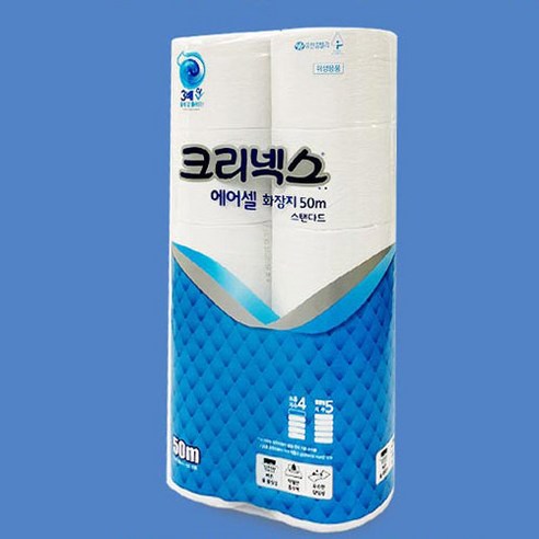 크리넥스 화장지 50m 10롤 휴지 두루마리, 10개입, 1개