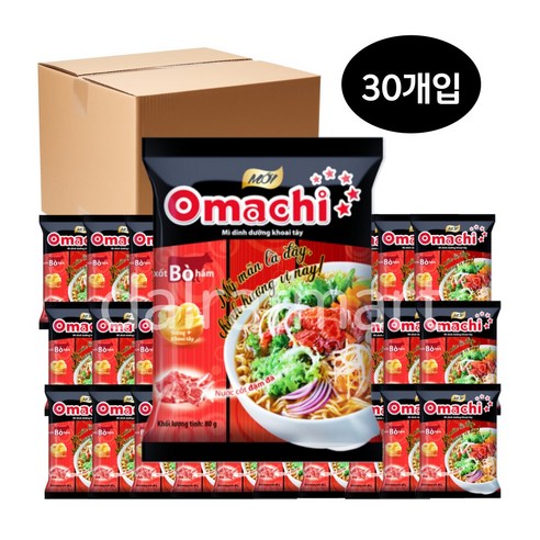 오마치 베트남 라면 쇠고기맛 XOT BO HAM, 30개