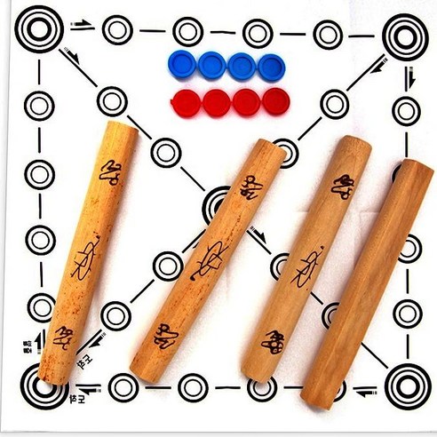 민속 전통놀이 미니 윷놀이 세트 구정 설날 명절 어린이 유아 윳놀이 게임 말판, 단품, 1개