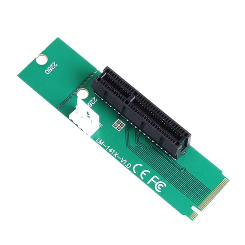 Monland NGFF M2 M.2-PCI-E 4X 1X 슬롯 라이저 카드 어댑터 남성-여성 PCIE 승수 BTC Bitcoin Miner Antminer Mining, 녹색, PCB