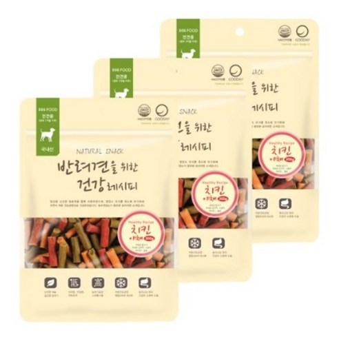 굿데이 반려견을 위한 건강레시피 져키, 치킨야채, 300g, 2개
