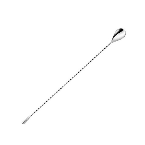 롱 티스푼 카페 스푼 칵테일 머들러 바 스푼, 40cm 실버 x 1개, 6개