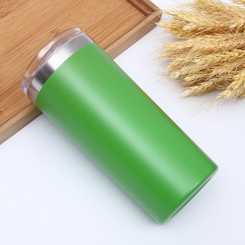 스테인레스 스틸 컵 컬러 자동차 컵 자동차 진공 단열 컵, 녹색, 30oz