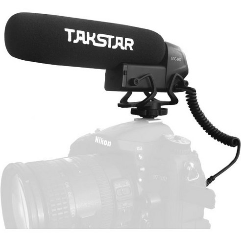 TAKSTAR 탁스타 SGC-600 비디오 마이크 미니샷건 아이폰 프로페셔널 카메라 안드로이드 폰 캐논 니콘 소니 캠코더 쇼크 마운트 윈드스크린 3.5mm 잭