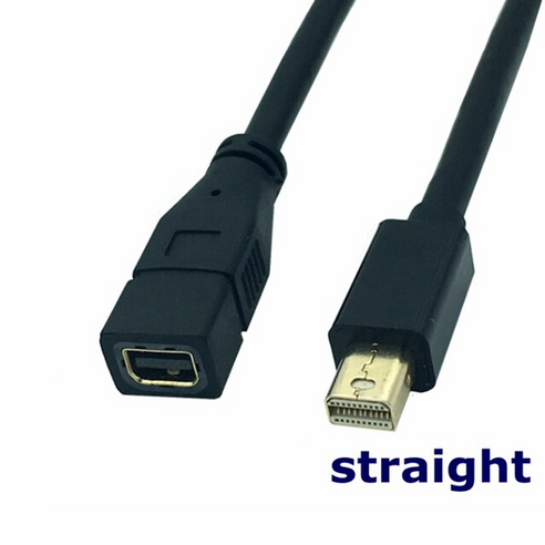 칼디짓 1ft Thunderbolt mini dp to mini dp cable mini display port displayport male to 어댑터, 30cm, 똑바로