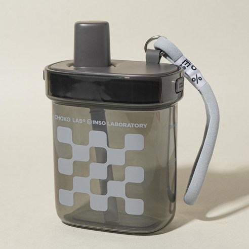 차코랩 트라이탄 물병 휴대용 캠핑 등산 원터치 야외 텀블러 스퀘어컵 780ml, 블랙, 1개