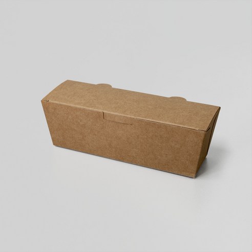 핫바꼬지 소세지빵 포장용기 코팅 사각 종이도시락 수제 핫도그 크라프트, 1개, 50매