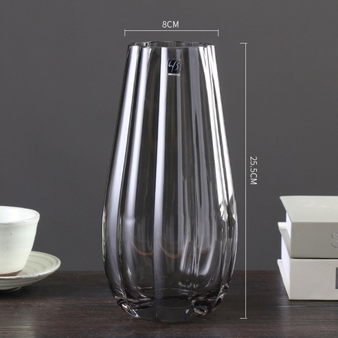 DFMEI 북유럽 빛 고급 종이 유리 꽃병 간단한 Drawstring 꽃 컨테이너 거실 식탁 꽃 플러그 꽃병 장식품, (스모키 그레이) 공룡 계란, 중간