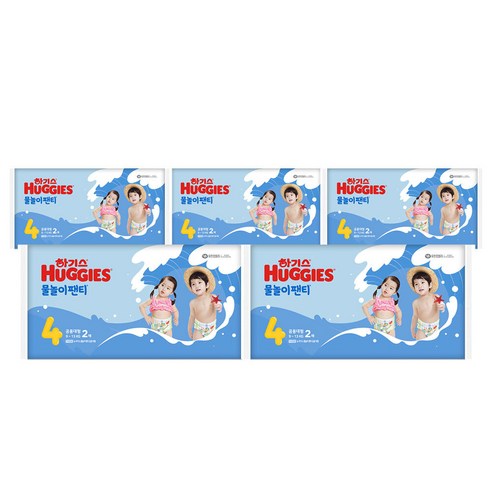 하기스 물놀이 팬티 기저귀 남여공용, 대형(L), 10개 대형(L) × 10개, 단계 × 총 수량 섬네일