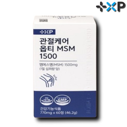 관절보궁 호관원 프리미엄 성분 미국 옵티MSM 1500 무릎 연골 관절 통증 건강, 1개, 60회분
