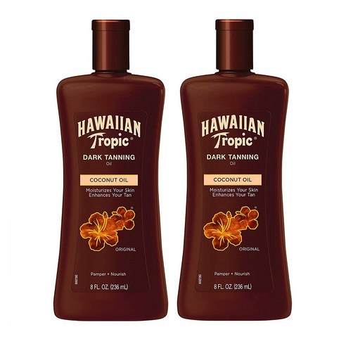 Hawaiian Tropic 다크 태닝 선케어 모이스춰 라이징 오일 236ml 2팩에 대한 제품 정보 및 후기