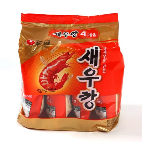 새우깡 미니팩 120g 미니스낵 새우스낵 간식 과자, 30g, 4개