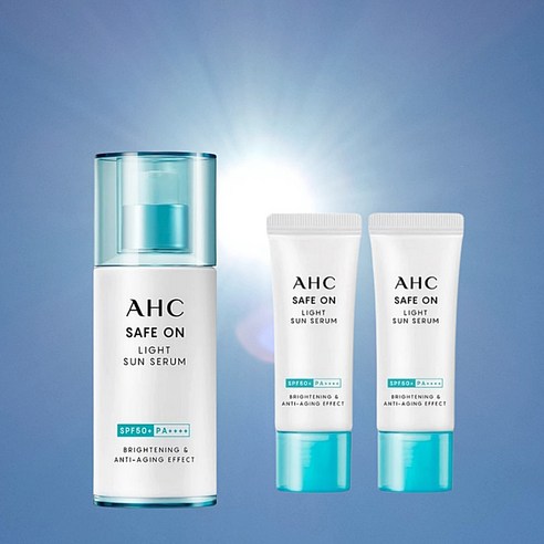 답답하거나 묻지않는 자외선차단제 세럼형 선크림 수분 기미관리 AHC선세럼, 2개, 40ml