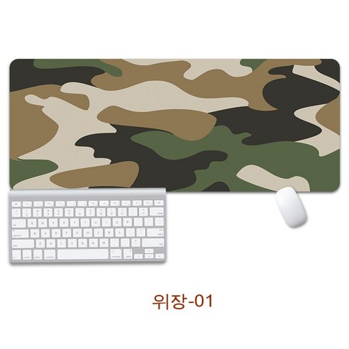 특대 위장 시리즈 두꺼운 마우스 패드 마우스 패드 마우스 패드 연구 책상 패드 키보드 패드, 카모-01, 300x600x2mm
