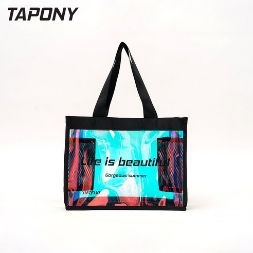 빛나는 홀로그램으로 완성하는 스타일리시 바캉스, TAPONY 수영 숄더백