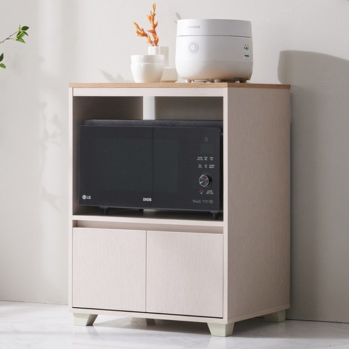 베네 광파오븐 렌지대 수납장 (오크베이지)
