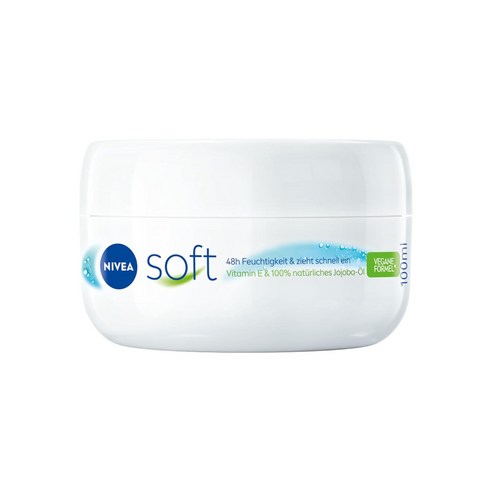 NIVEA Soft Refreshing Moisturising Cream 니베아 소프트 모이스처라이징 크림, 200ml, 1개