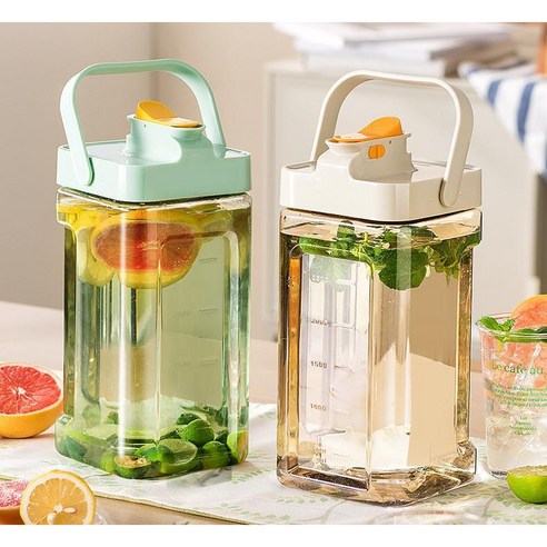 DS 냉장고 냉수병 내열물병 야외 워터저그, 3개, 3500ml, 아이보리