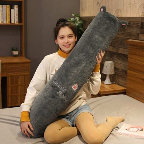 만화 긴 수면 지원 베개 임신 바디 목 베개 베개 침대 베개 경추 베개 쿠션 봉제 선물, 90cm, Color G