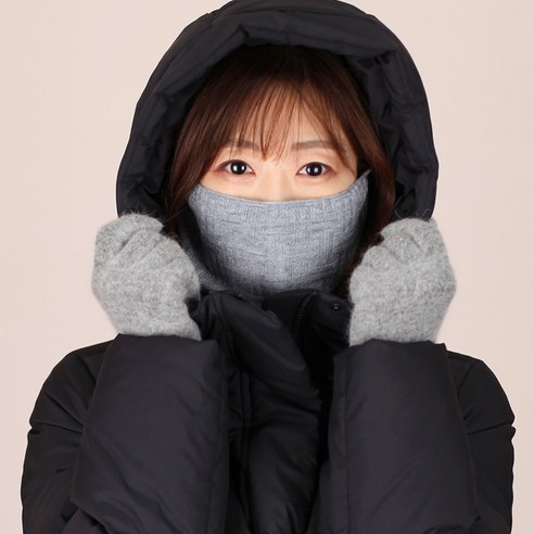 [미디엄템포] 남여 공용 니트 넥워머_크로스 넥워머