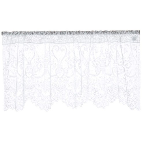 헤리티지 레이스 잉글리쉬 아이비 60인치 와이드 x 22인치 밸런스 화이트 Heritage Lace English Ivy 60-Inch Wide by 22-Inch Valanc, 1, White