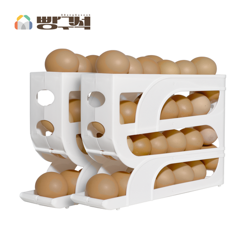 빵구석 슬라이딩 계란 트레이 1+1, 화이트+화이트, 2개
