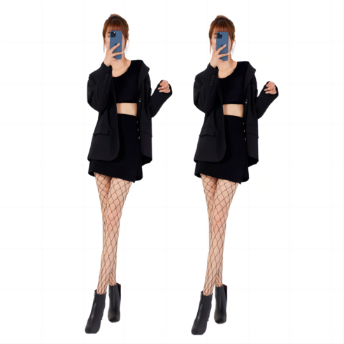 제이큐 그물 망사 큐빅 팬티 스타킹 5종