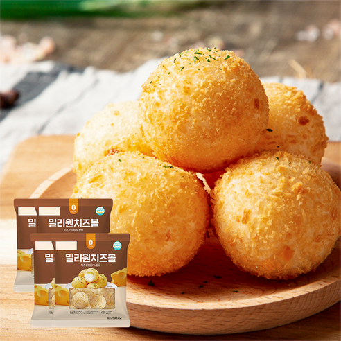 [밀리원] 바삭쫀득 모짜렐라 연유 치즈볼 300g, 300g, 4개