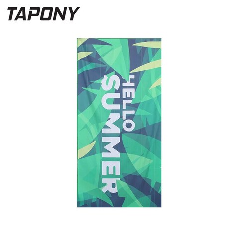 TAPONY 대형 초극세사 타올 타월 비치타올 똑딱이 판초겸용 큰수건 바스 목욕, 1개, 3.헬로썸머