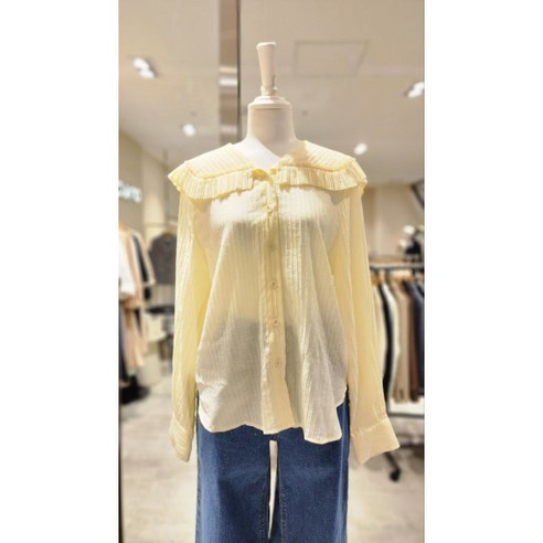 온앤온 NC11 프릴 빅 카라 블라우스 NJW2AB714