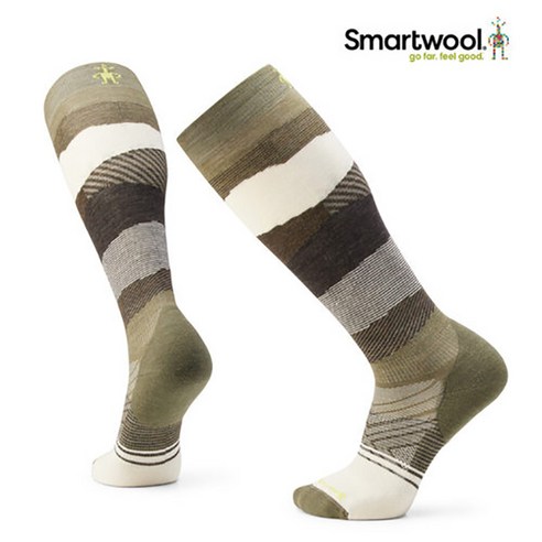 [스마트울] Ski Targeted Cushion Pattern OTC Socks 양말 - Winter Moss-Natural/GD, L 270~295, 1개