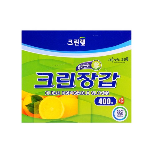 [크린랲] 크린장갑 400매, 400매입, 5개