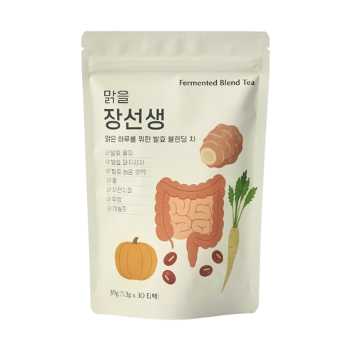 맑을장선생 특허 발효 차 부드럽고 구수한 차, 1개, 30개입, 1.3g