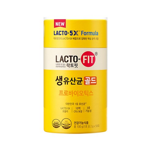 종근당건강 락토핏 생유산균 골드, 100g, 4개