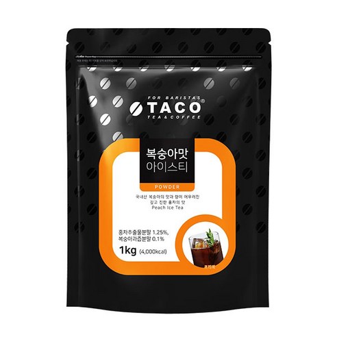 타코 복숭아 아이스티 리필 1kg 1박스 12개