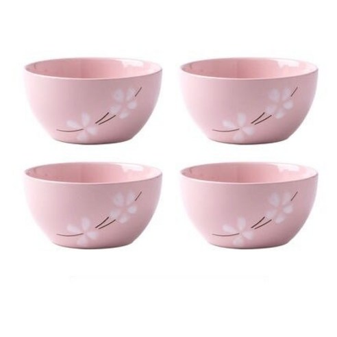 FREELIFE 가정용 밥그릇 세트 도자기 예쁜 HS-977, 5인치, C 5Inch 4pcs