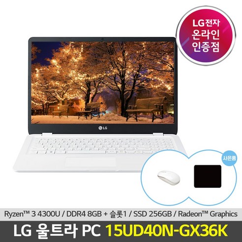 LG전자 울트라PC 15UD40N-GX36K 라이젠3 인강용 저렴함 가성비 노트북