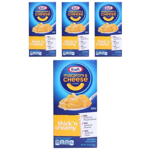 Kraft 마카로니 & 치즈 띡 앤 크리미, 206g, 4개