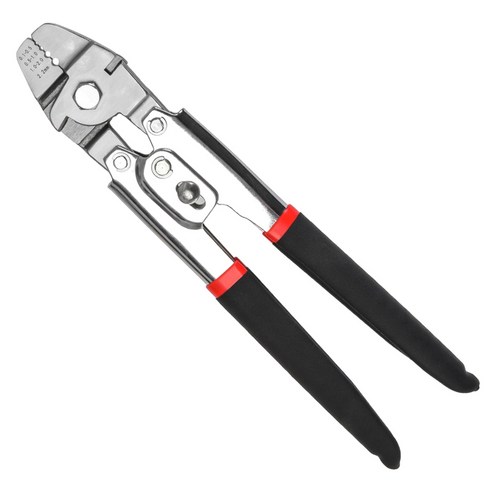 노 브랜드 낚싯줄 압착용 와이어 로프 압착 도구 최대 2.2mm 도구 및 듀티 스틸, 하나, 실버와 블랙