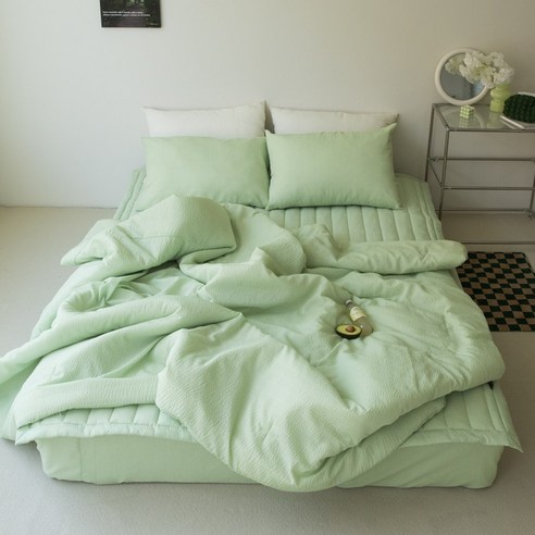 위드펫 뱀부 냉감 시어서커 여름 반려동물 차렵이불 세트(SS.Q)