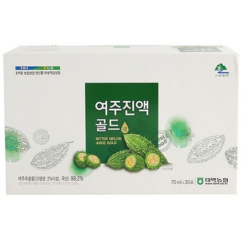 [더조은푸드][태백농협] 깊고 진한 여주진액 골드 70ml x 60포, 120개