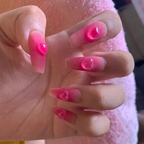 떨샵 인싸 키치 크리스탈 네일팁 인조네일 간편네일팁, 2개, NAIL-N395