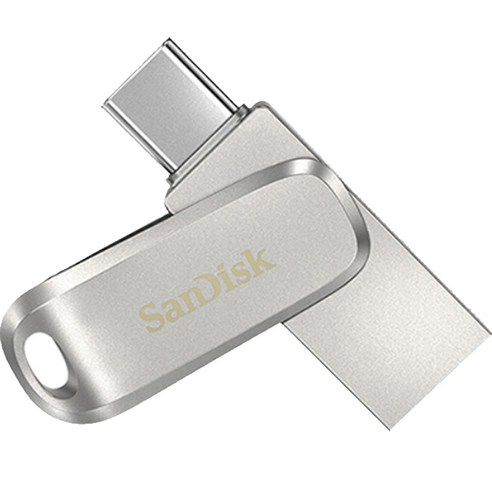 샌디스크 회전캡형 A타입 앤 C타입 USB3.1 실버 SDDDC4, 128GB