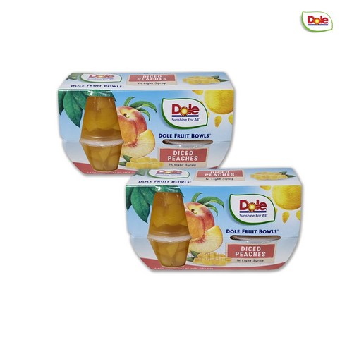 Dole 돌 다이스 복숭아 컵과일 113g x 8개 과일컵 과일간식, 8개, 113g