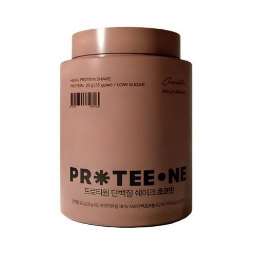 프로티원 단백질 쉐이크 초코맛, 490g, 2개