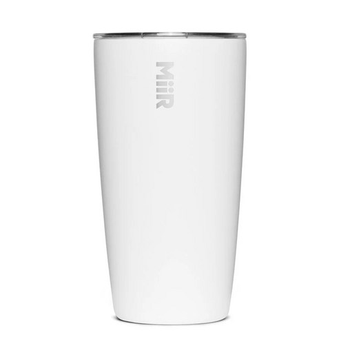 MiiR 미르 베큠 인슐레이티드 텀블러(슬라이드뚜껑), 16온스(473ml)-화이트